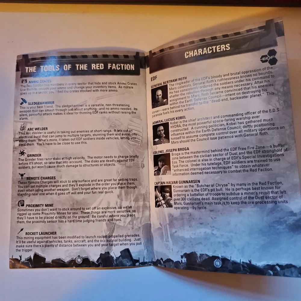 Game booklet for Red Faction Guerrilla
